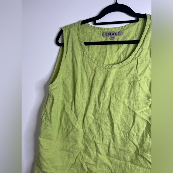 Flax Green Linen Sleeveless Top - Picture 8 of 8